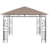 Paviljong med myggnät taupe 180 g/m² vidaXL 3 x 3 x 2.73 m – miniatyr 3