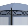 Paviljong med nätskärmar 3x4 m antracit stål vidaXL – miniatyr 5