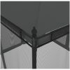 Paviljong med nätväggar antracit 2,93x2,93 m stål vidaXL – miniatyr 7
