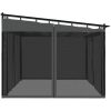 Paviljong med nätväggar antracit stål vidaXL 4 x 3 m – miniatyr 5