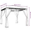 Paviljong med nätväggar gräddvit 2,93x2,93 m stål vidaXL – miniatyr 9