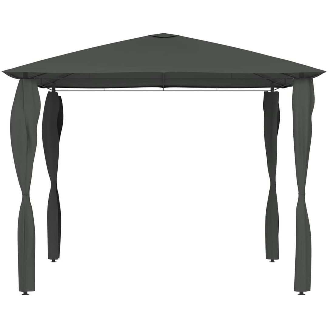 Paviljong med stolpar antracit 160 g/m² vidaXL 3 x 3 x 2.6 m – bild 2