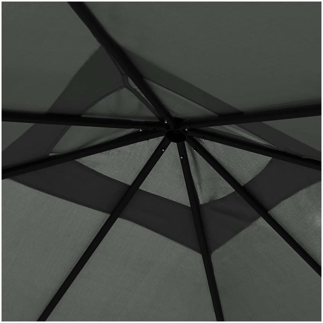 Paviljong med stolpar antracit 160 g/m² vidaXL 3 x 3 x 2.6 m – bild 3
