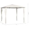 Paviljong med stolpar gräddvit 160 g/m² vidaXL 3 x 3 x 2.6 m – miniatyr 4