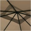 Paviljong med stolpar taupe 160 g/m² vidaXL 3 x 3 x 2.6 m – miniatyr 3
