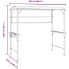 Paviljong med tak 220x110x200 cm antracit vidaXL – miniatyr 7