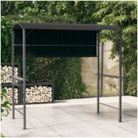 Paviljong med tak 220x110x200 cm antracit vidaXL