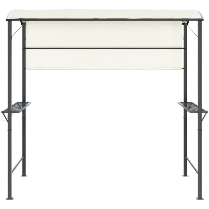 Paviljong med tak 220x110x200 cm gräddvit vidaXL – bild 3