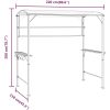 Paviljong med tak 220x110x200 cm gräddvit vidaXL – miniatyr 7