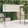 Paviljong med tak 220x110x200 cm gräddvit vidaXL – miniatyr 1