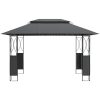 Paviljong med tak antracit stål vidaXL 400 x 300 x 270 cm – miniatyr 3