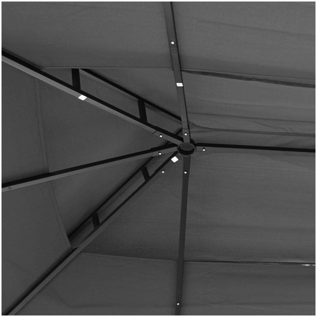 Paviljong med tak antracit stål vidaXL 400 x 300 x 270 cm – bild 5