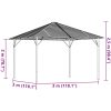 Paviljong med tak antracit vidaXL 3 x 3 m – miniatyr 5