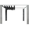 Paviljong med tak konstrotting grå och antracit vidaXL 300 x 300 x 200 cm – miniatyr 2