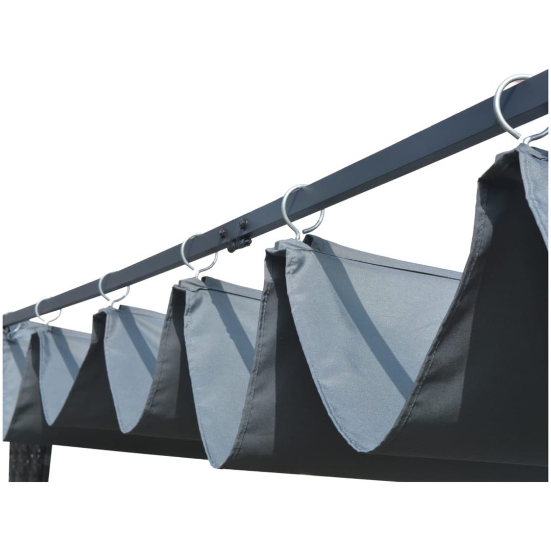 Paviljong med tak konstrotting grå och antracit vidaXL 300 x 300 x 200 cm – bild 3