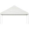 Paviljong med tak vit polyeten vidaXL 5.88 x 2.23 x 3.75 m – miniatyr 2
