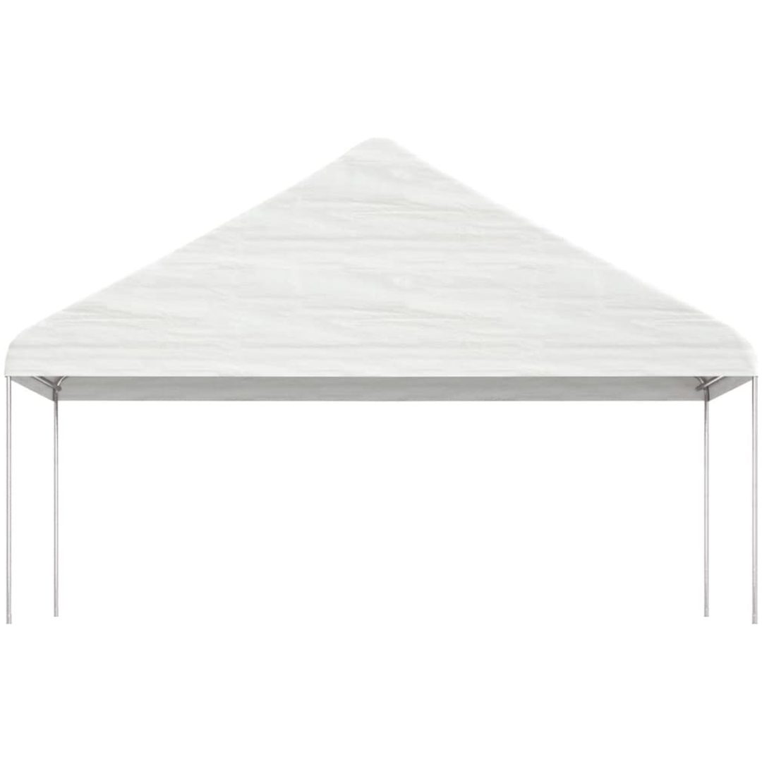 Paviljong med tak vit polyeten vidaXL 5.88 x 2.23 x 3.75 m – bild 2