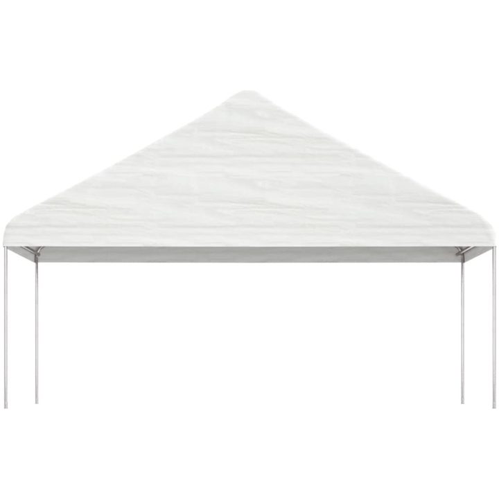 Paviljong med tak vit polyeten vidaXL 5.88 x 2.23 x 3.75 m – bild 2