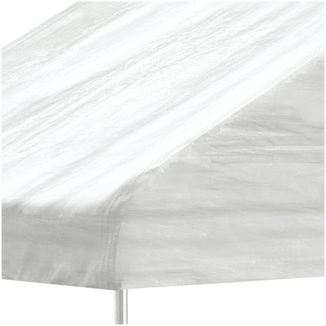 Paviljong med tak vit polyeten vidaXL 5.88 x 2.23 x 3.75 m – bild 3