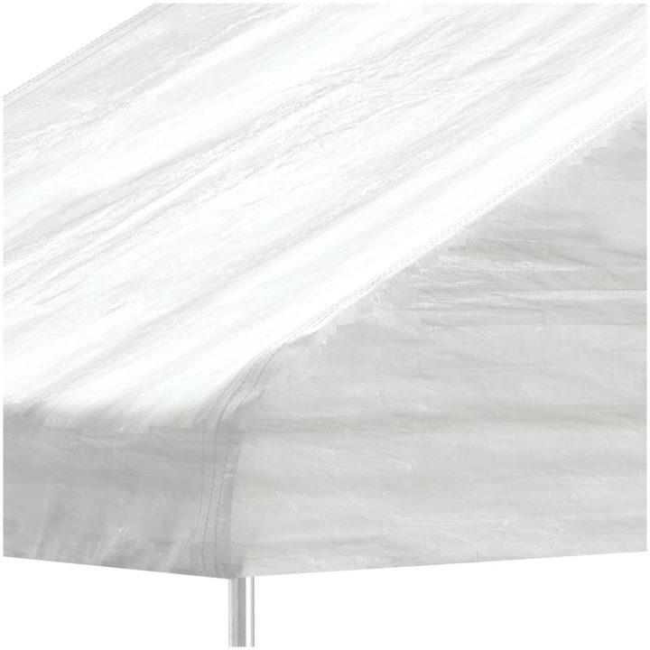 Paviljong med tak vit polyeten vidaXL 5.88 x 2.23 x 3.75 m – bild 3