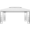 Paviljong pulverlackerat stål 4x3x2,7 m vit vidaXL 3 x 4 m – miniatyr 2