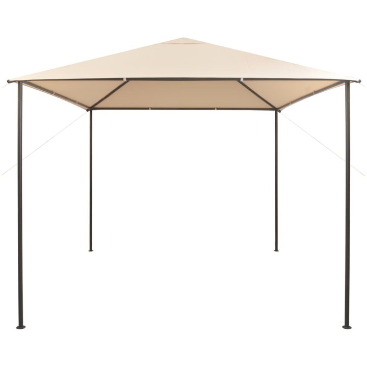 Paviljong stål beige vidaXL 3 x 3 m – bild 2