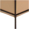 Paviljong stål beige vidaXL 3 x 3 m – miniatyr 3