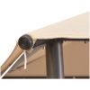 Paviljong stål beige vidaXL 3 x 3 m – miniatyr 4