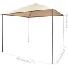 Paviljong stål beige vidaXL 3 x 3 m – miniatyr 8