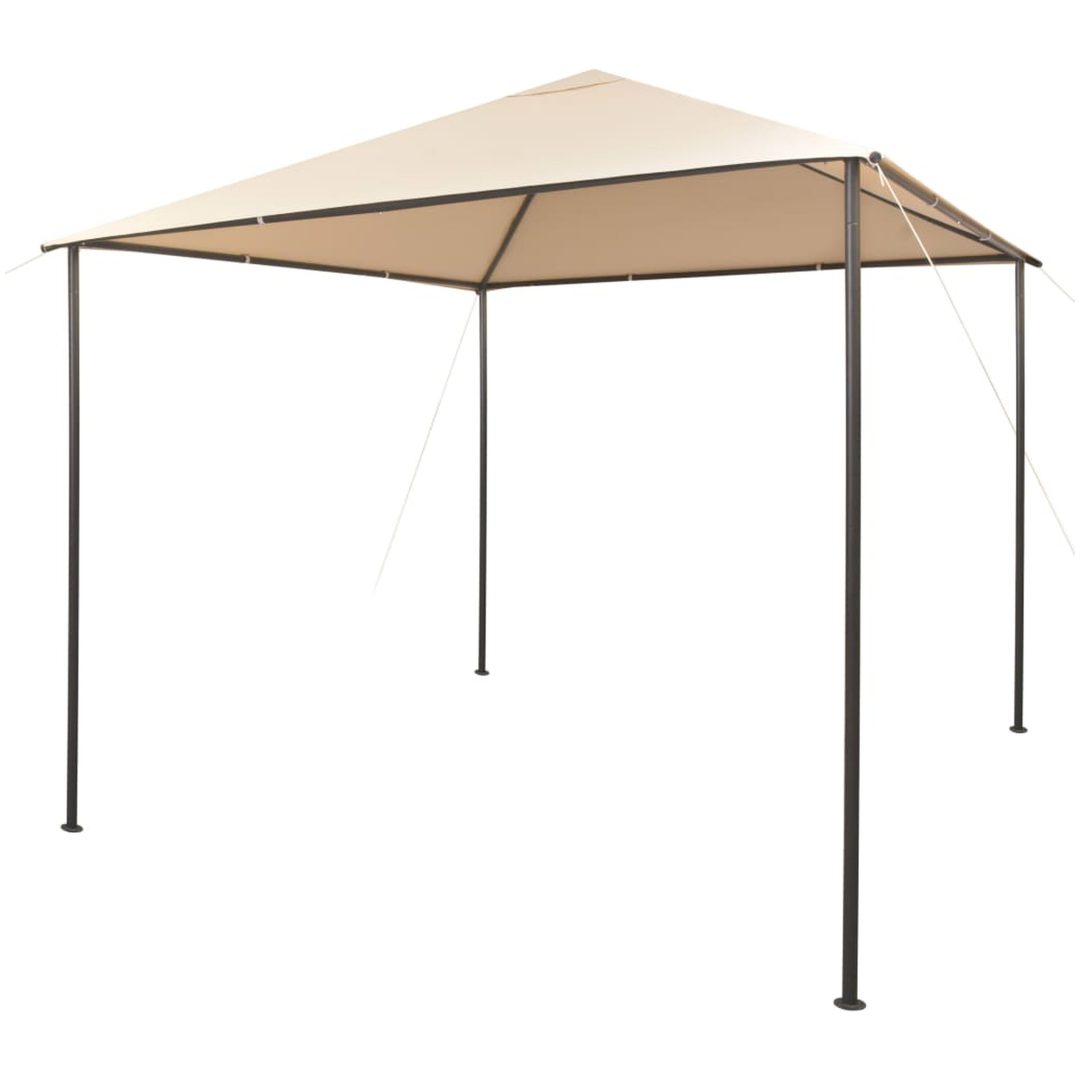 Paviljong stål beige vidaXL 3 x 3 m