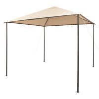 Paviljong stål beige vidaXL