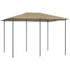 Paviljong taupe 160 g/m² vidaXL 3 x 4 x 2.6 m – miniatyr 2