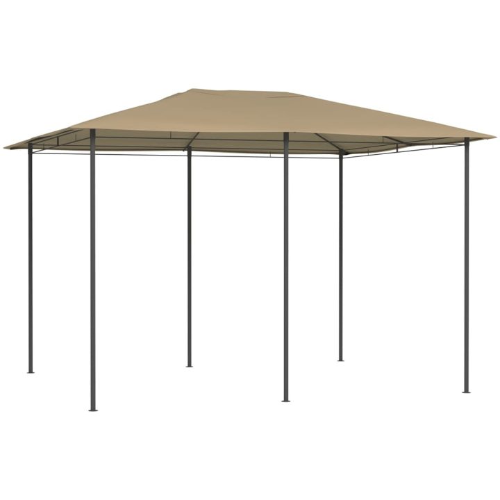 Paviljong taupe 160 g/m² vidaXL 3 x 4 x 2.6 m – bild 2