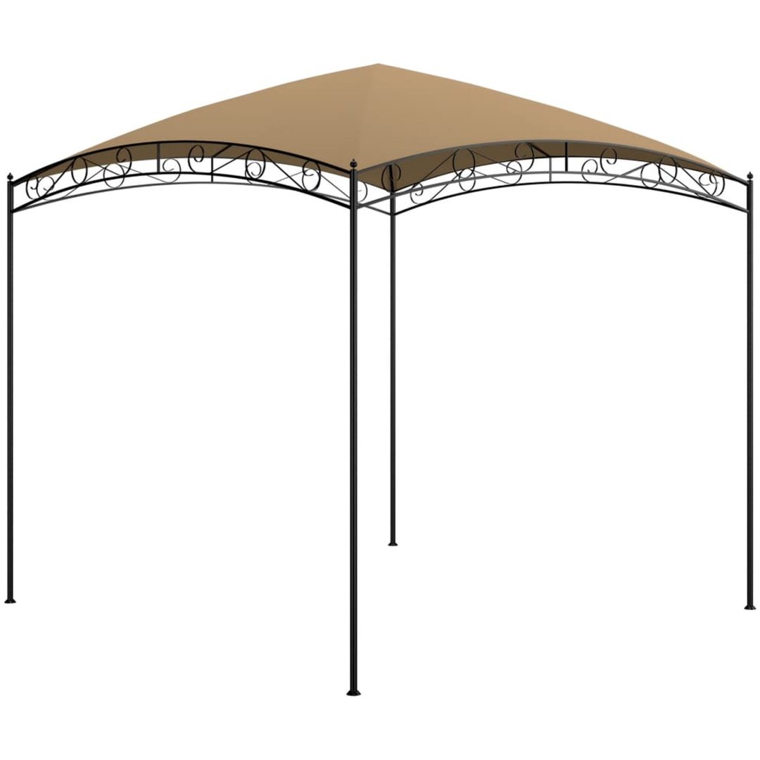 Paviljong taupe 180 g/m² vidaXL 3 x 3 x 2.65 m