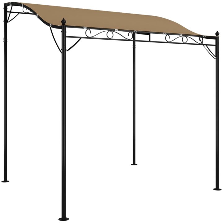 Paviljong taupe 2x2,3 m 180 g/m² tyg och stål vidaXL – bild 2