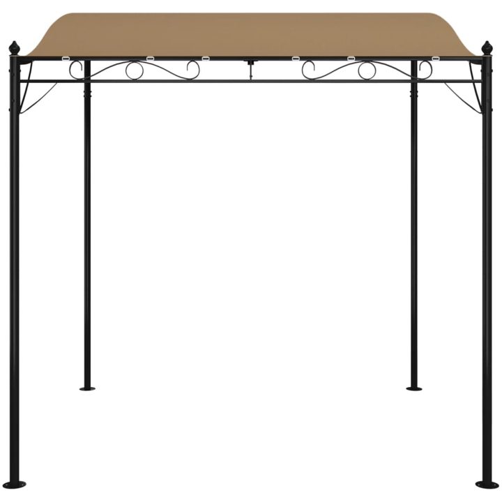 Paviljong taupe 2x2,3 m 180 g/m² tyg och stål vidaXL – bild 3