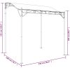 Paviljong taupe 2x2,3 m 180 g/m² tyg och stål vidaXL – miniatyr 8