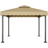 Paviljong taupe 3x3 m aluminium och stål vidaXL – miniatyr 2