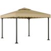 Paviljong taupe 3x3 m aluminium och stål vidaXL – miniatyr 1