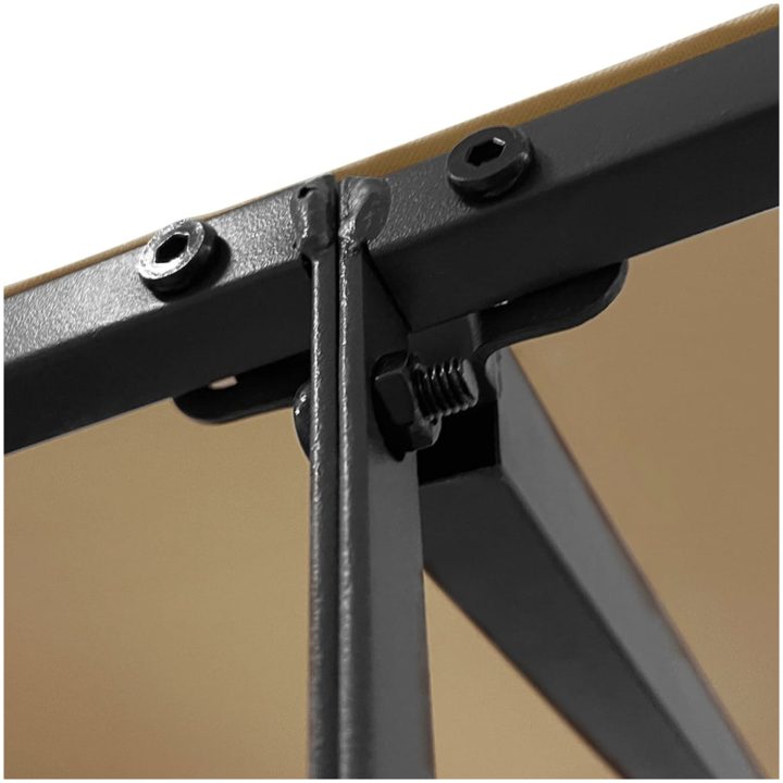Paviljong taupe 4x3 m 180 g/m² tyg och stål vidaXL – bild 5