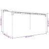Paviljong taupe 4x3 m 180 g/m² tyg och stål vidaXL – miniatyr 8