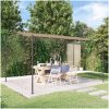 Paviljong taupe 4x3 m 180 g/m² tyg och stål vidaXL – miniatyr 1