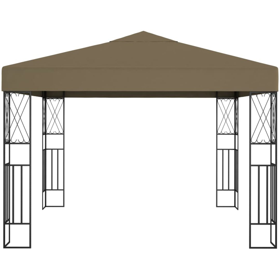 Paviljong taupe tyg vidaXL 3 x 3 m – bild 2