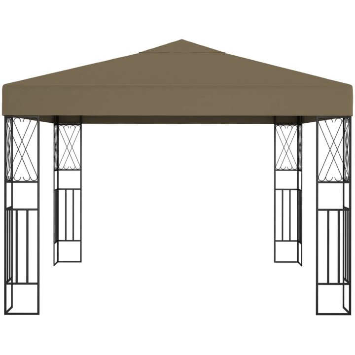 Paviljong taupe tyg vidaXL 3 x 3 m – bild 2