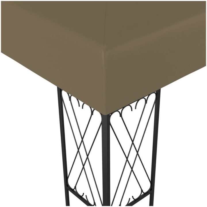Paviljong taupe tyg vidaXL 3 x 3 m – bild 3