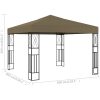 Paviljong taupe tyg vidaXL 3 x 3 m – miniatyr 5