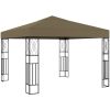 Paviljong taupe tyg vidaXL 3 x 3 m – miniatyr 1