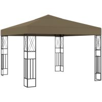 Paviljong taupe tyg vidaXL