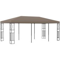 Paviljong taupe tyg vidaXL