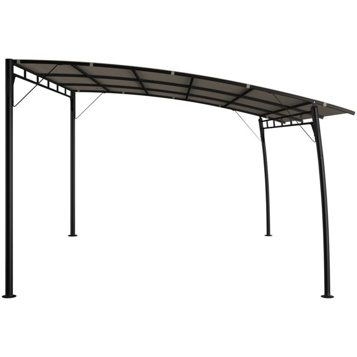 Paviljong taupe vidaXL 4 x 3 x 2.55 m – bild 3